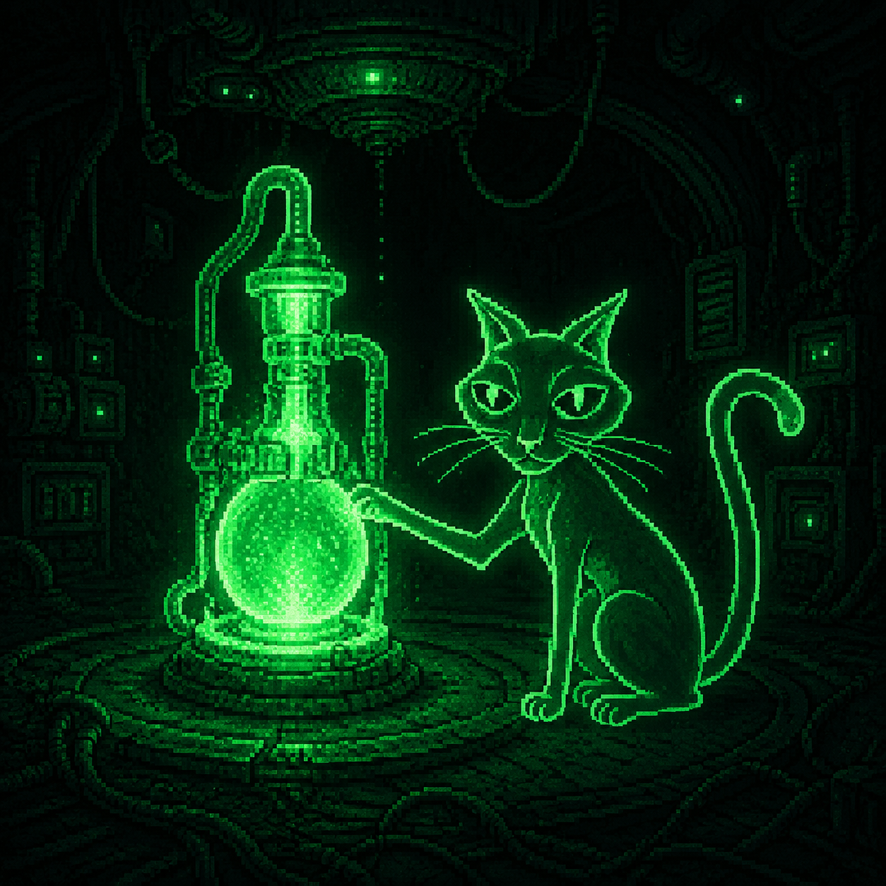 PUMPKITTY activating the underground Pump Core
